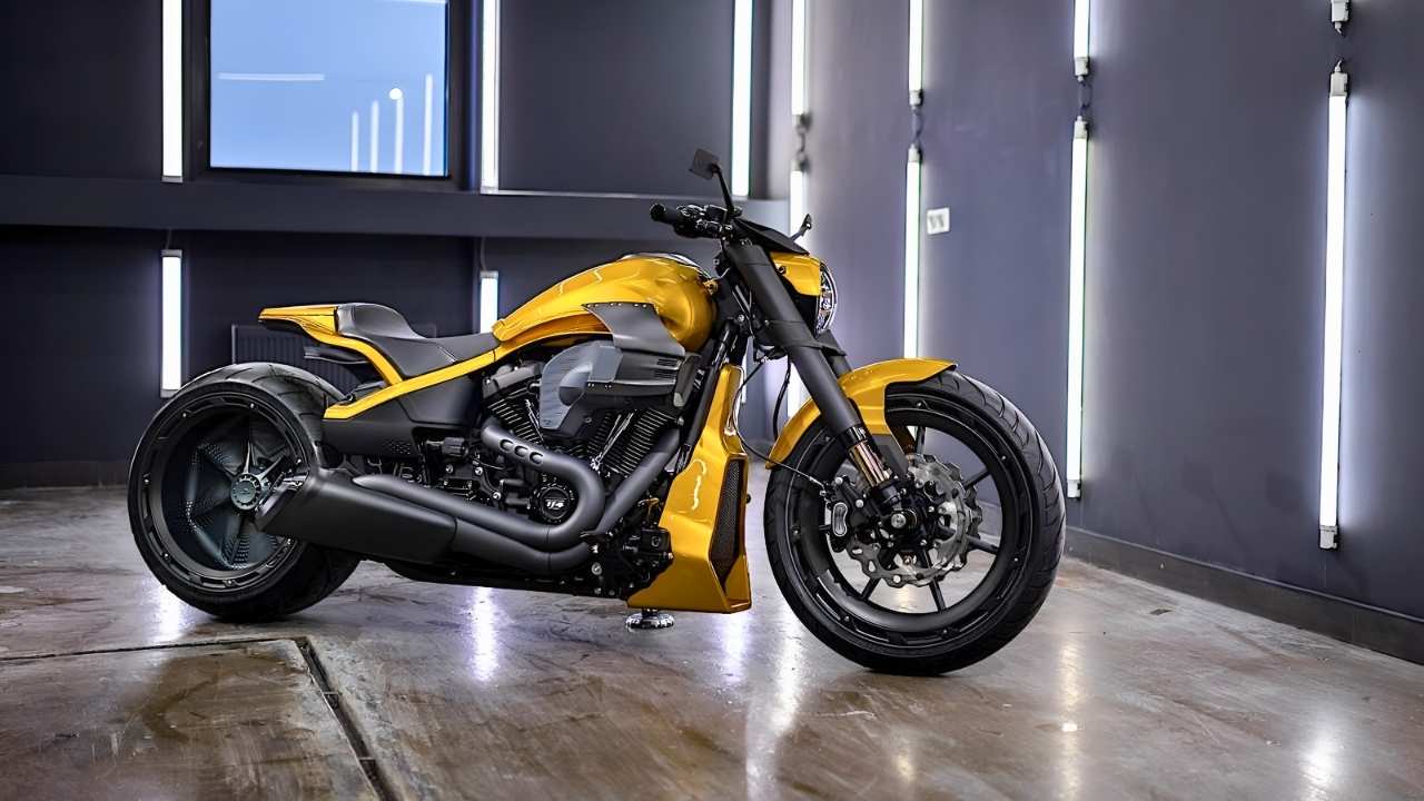 Harley-Davidson personalizada estilo dragster: potencia extrema y diseño único de Box39